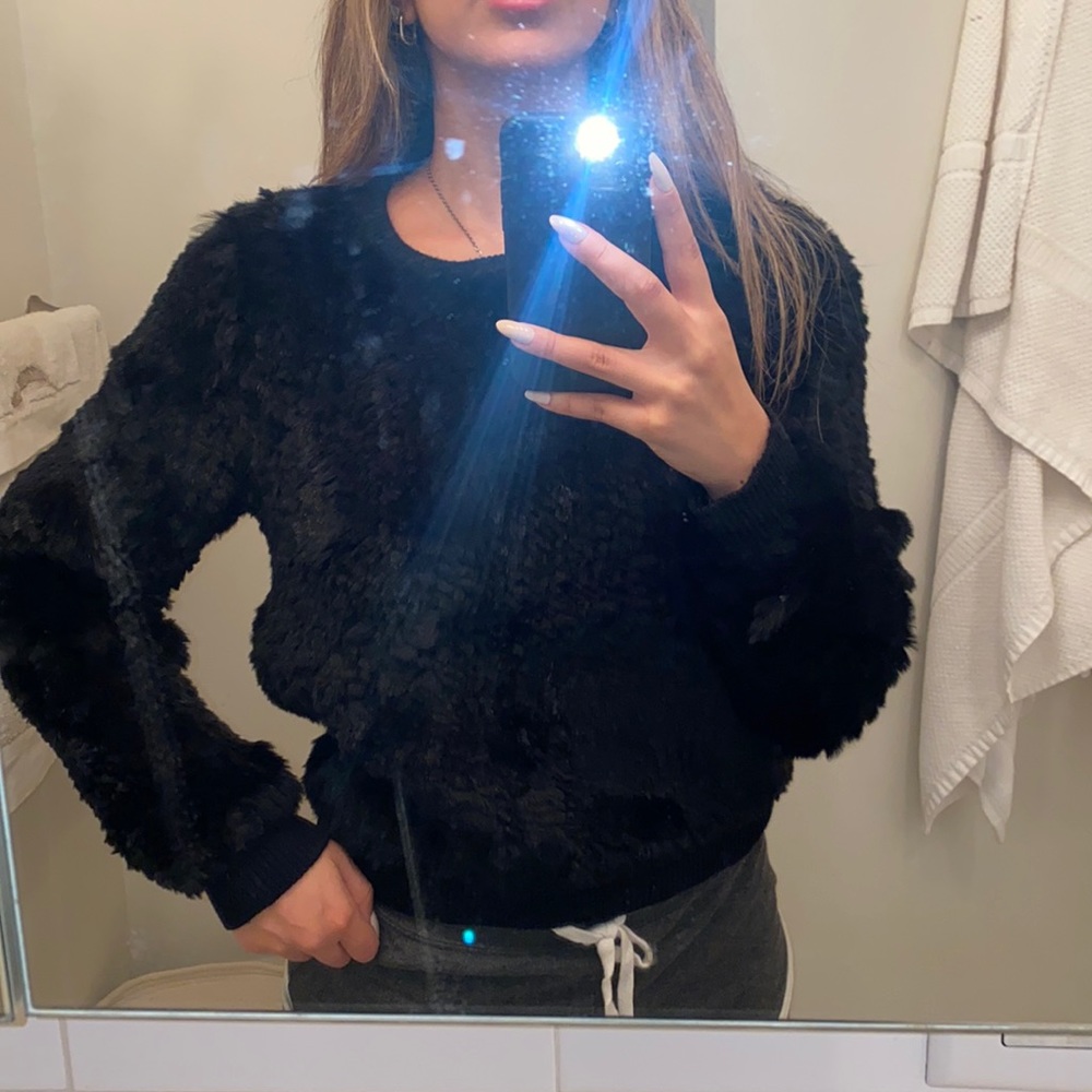 Real rabbit fur sweater